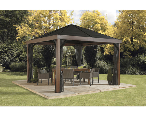 SOJAG Valencia paviljoen 12x12 inclusief klamboe 363 x 363 cm houtlook