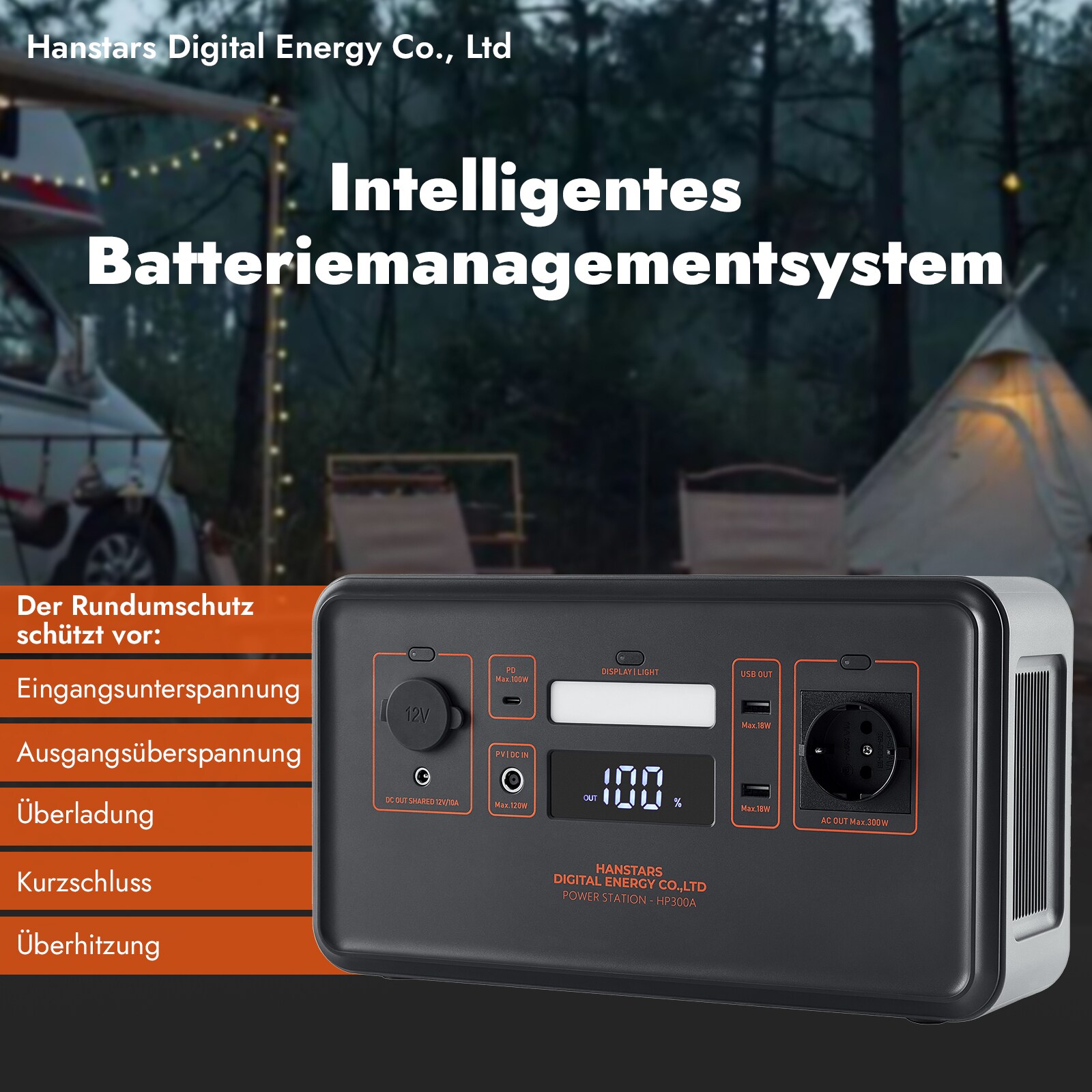 Hanstars Tragbare Powerstation: 300W/294Wh - versch. Ausführungen