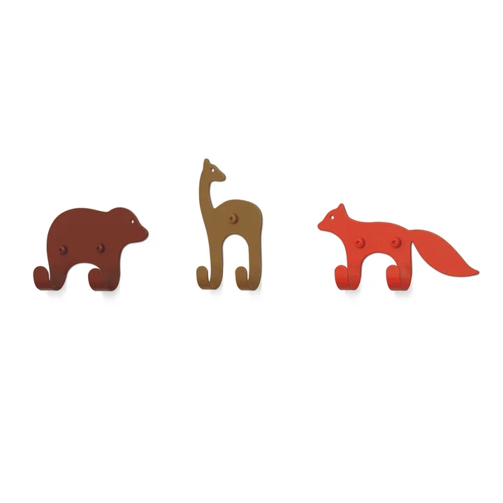 vonbox - Wandhaken Zoo, Forest (3er-Set)