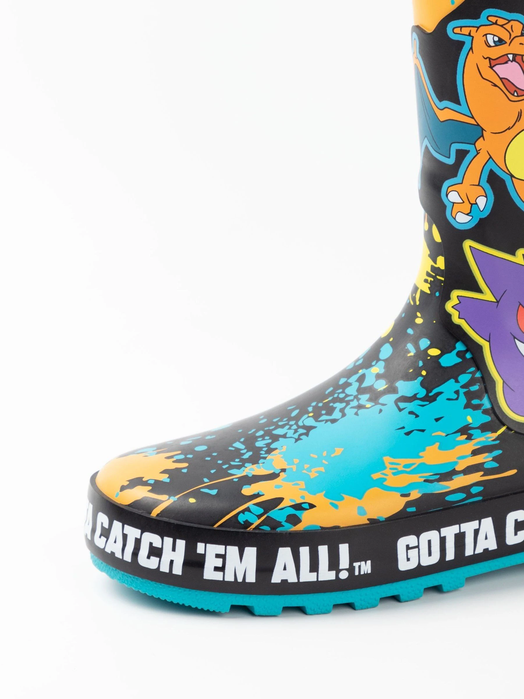 Zwart - Vanilla Underground Kids Pokemon Wellies with Handles