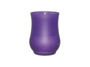 Lysbowle Brændetid 40 timer Frostet Lilla Glas,9 stk/krt