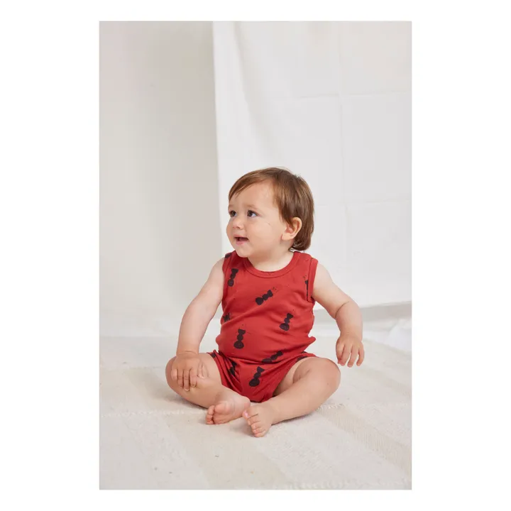 Bobo Choses Body à Bretelles Coton Bio Fourmis | Terracotta