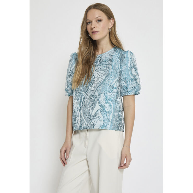 Minus MSAlika Round Neck Blouse Lake blue