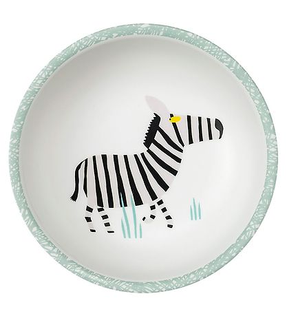 Petit Jour Paris Geschirr-Set - Melamin - 5 Teile - Weiß m. Tier