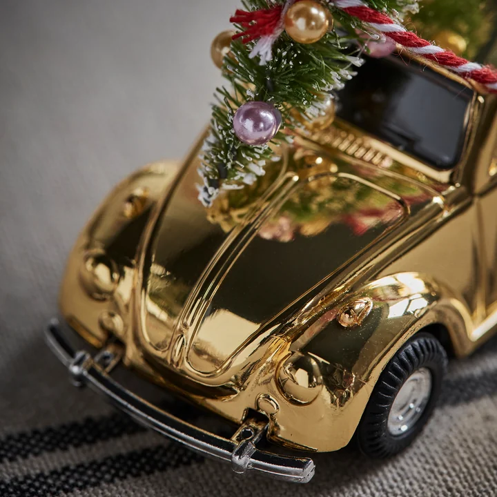 House Doctor - Xmas Cars Deko-Autos, 5,5 cm / gold
