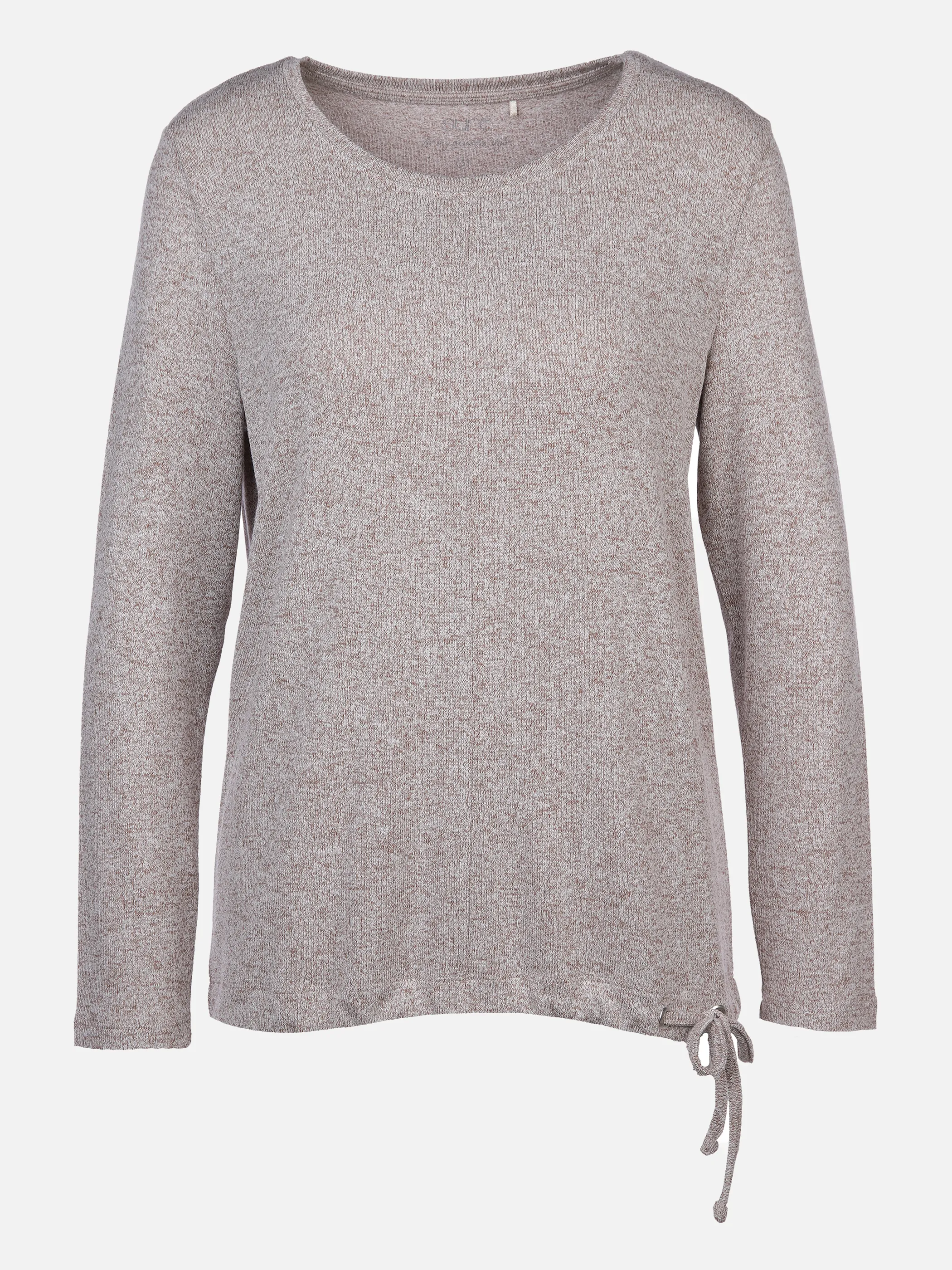 Damen Flauschshirt in melierter Optik