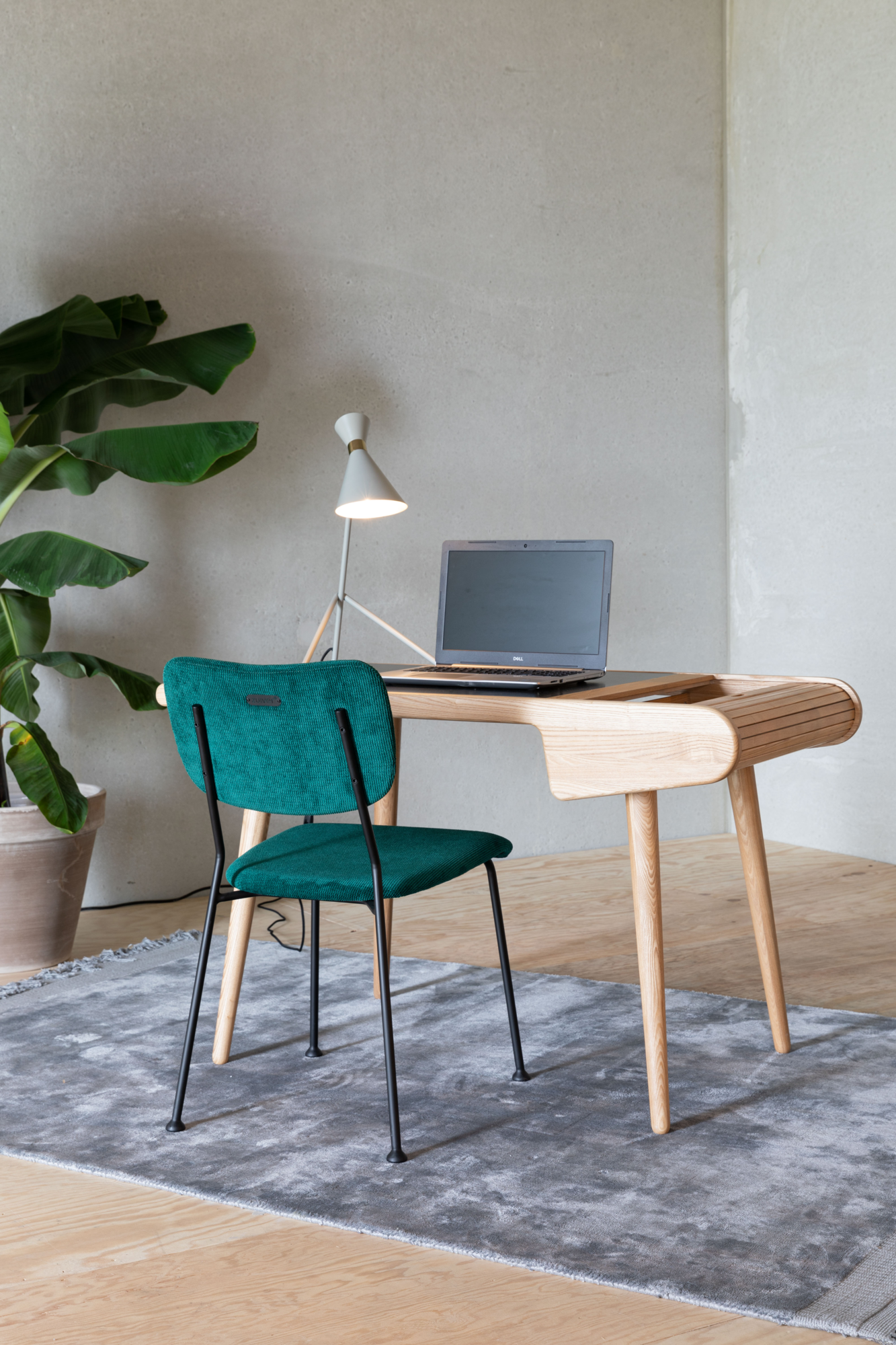 Eetkamerstoel Benson grijs/blauw - set van 2