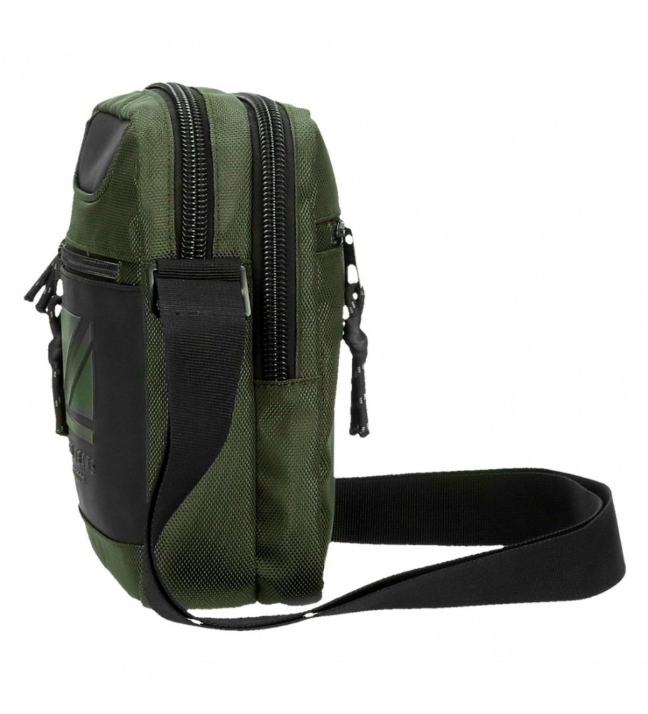 Bolsa de ombro Pepe Jeans Bromley com dois compartimentos, verde
