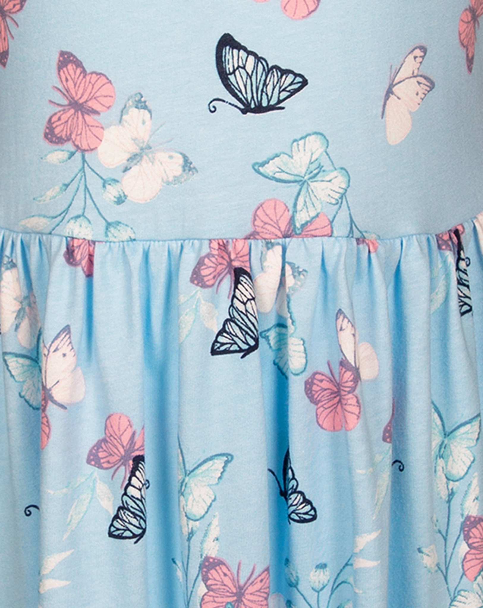 Kurzarm-Kleid SOMMERFALTER in light blue