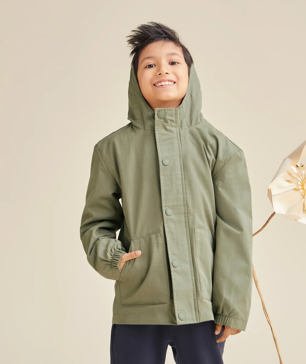 PARKA À CAPUCHE GARÇON KAKI
