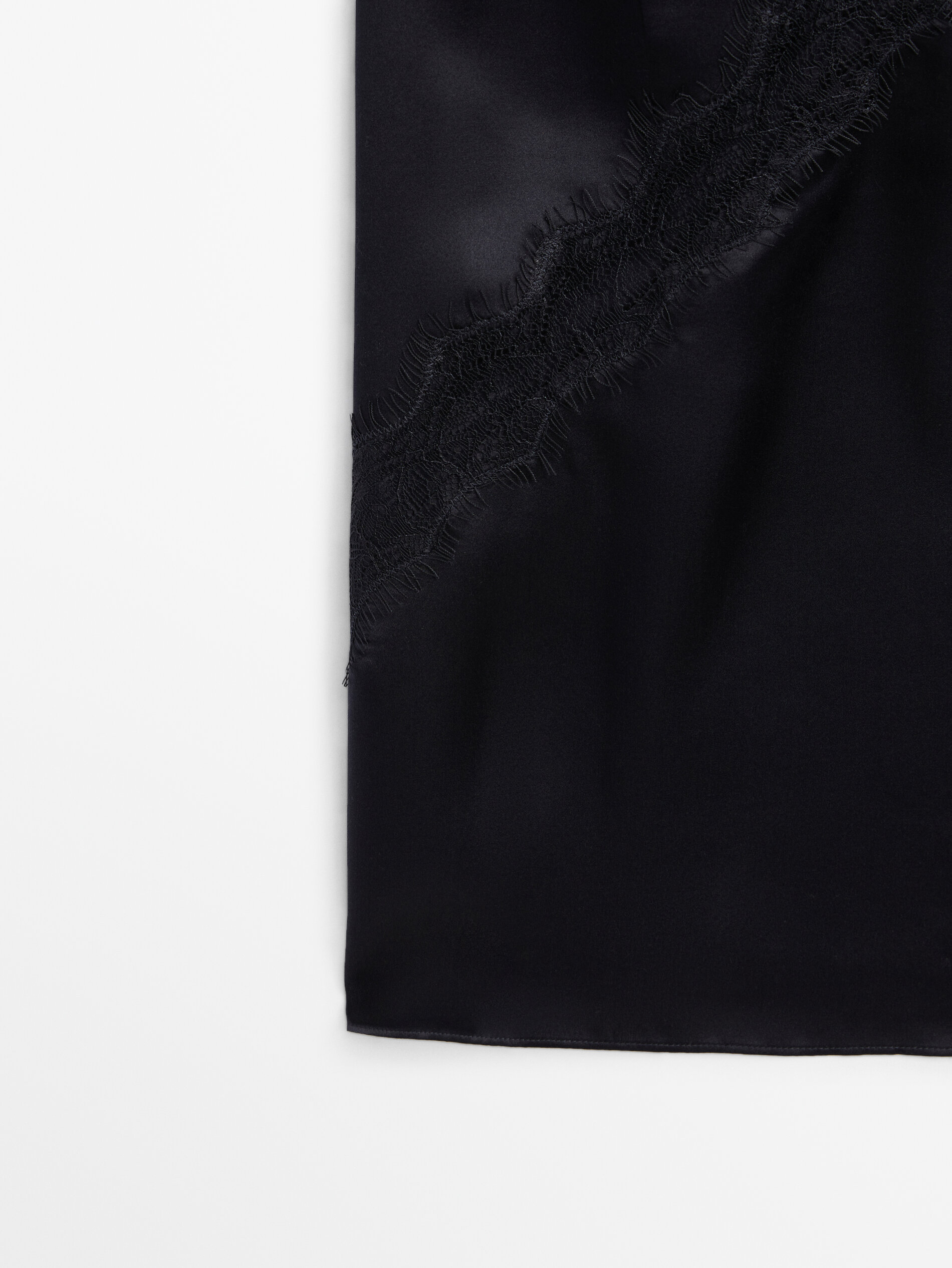 Top curto detalhe encaje -Studio - AZUL DARK