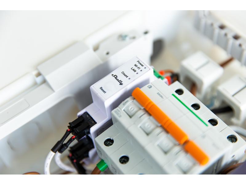 Shelly Shelly Pro 3EM Dreiphasen-Energiezähler LAN und WLAN Leistungsmessgerät mit Shelly Pro AddOn Schnittstelle