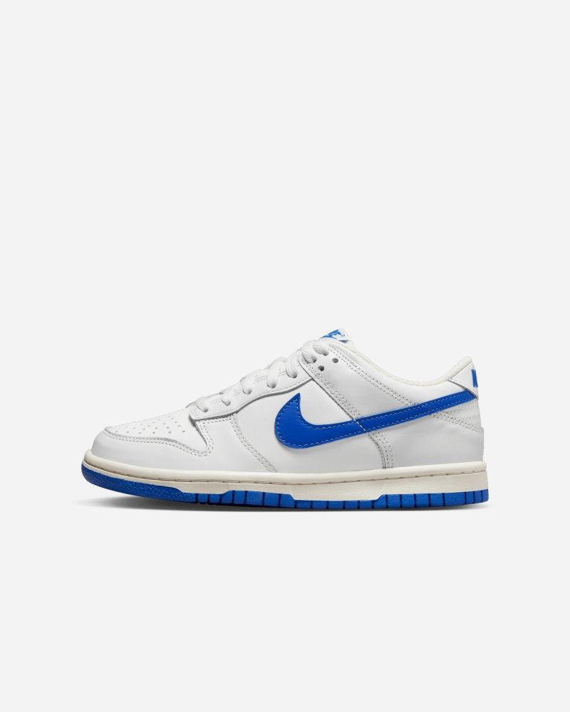 Chaussures Nike Dunk Low Blanc & Bleu Royal pour Enfant