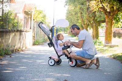 Smoby Trehjulssykkel Baby Driver Plus, Pink