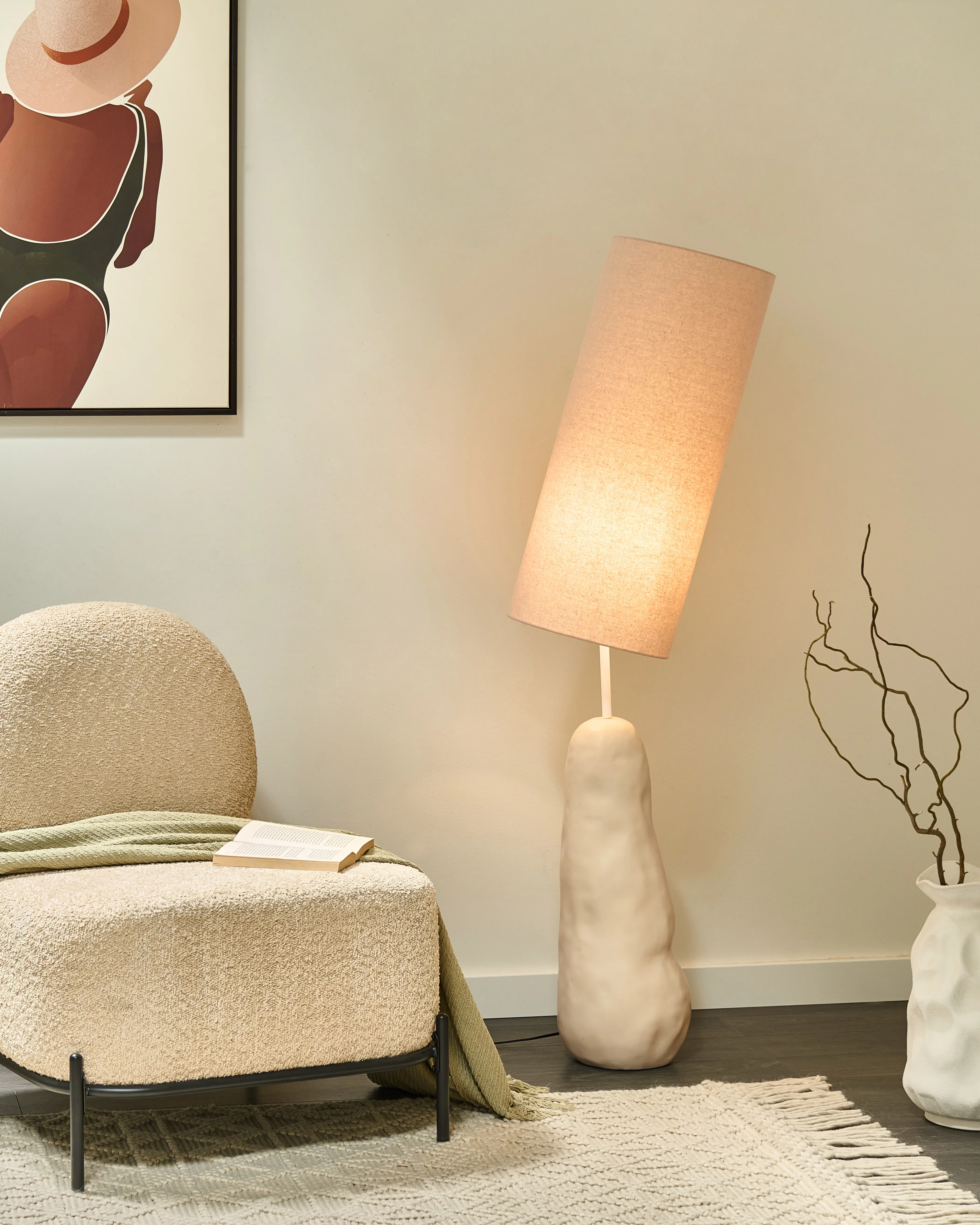 Staande lamp SELB Keramiek Lichtbeige