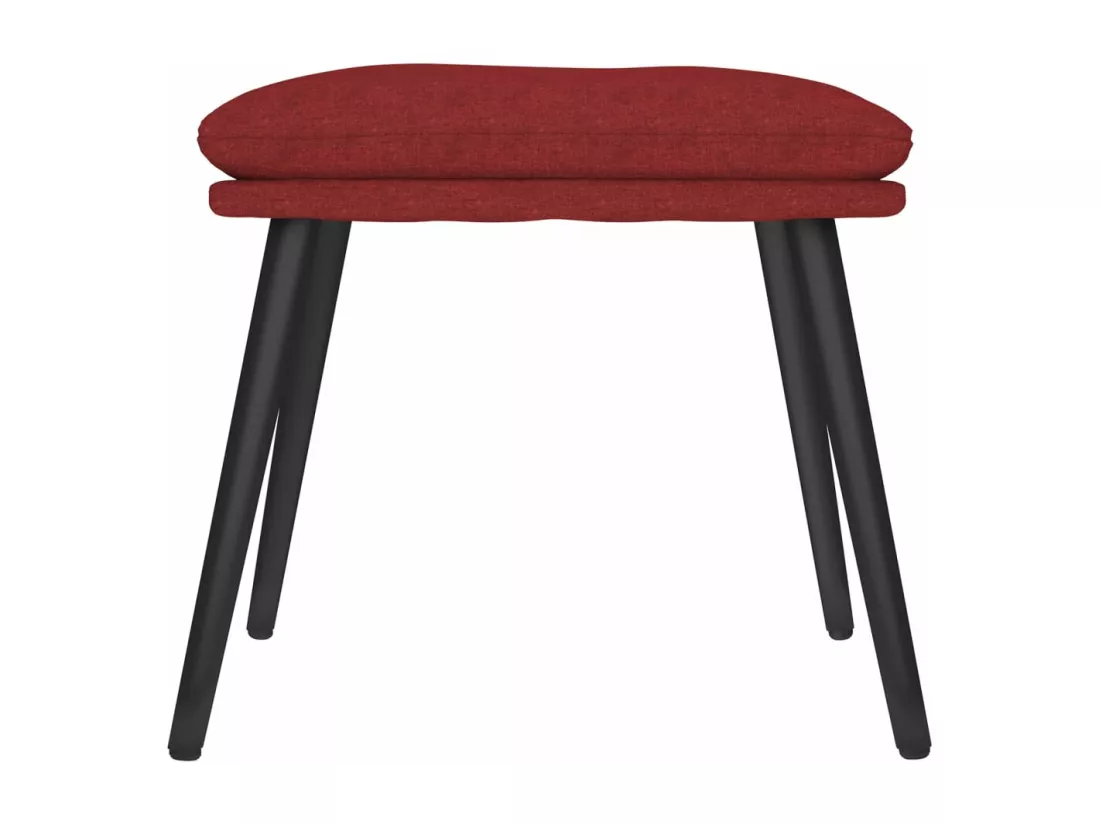Repose-pied Rouge 45x29,5x35 cm Tissu