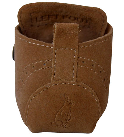 Petit La Busch Leder-Krabbelschuhe - Kognac
