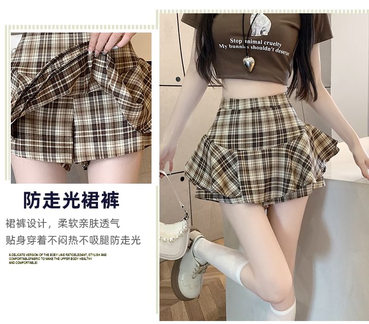 KONGER - Asymmetrische gelaagde rok met hoge taille