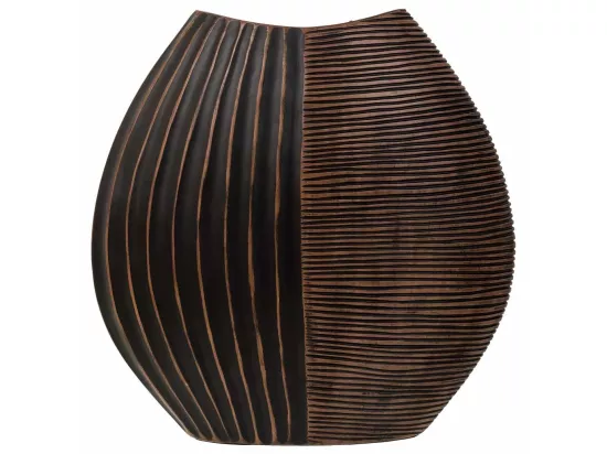 Vase en polyrésine marron 29,5x10,5x29,5h