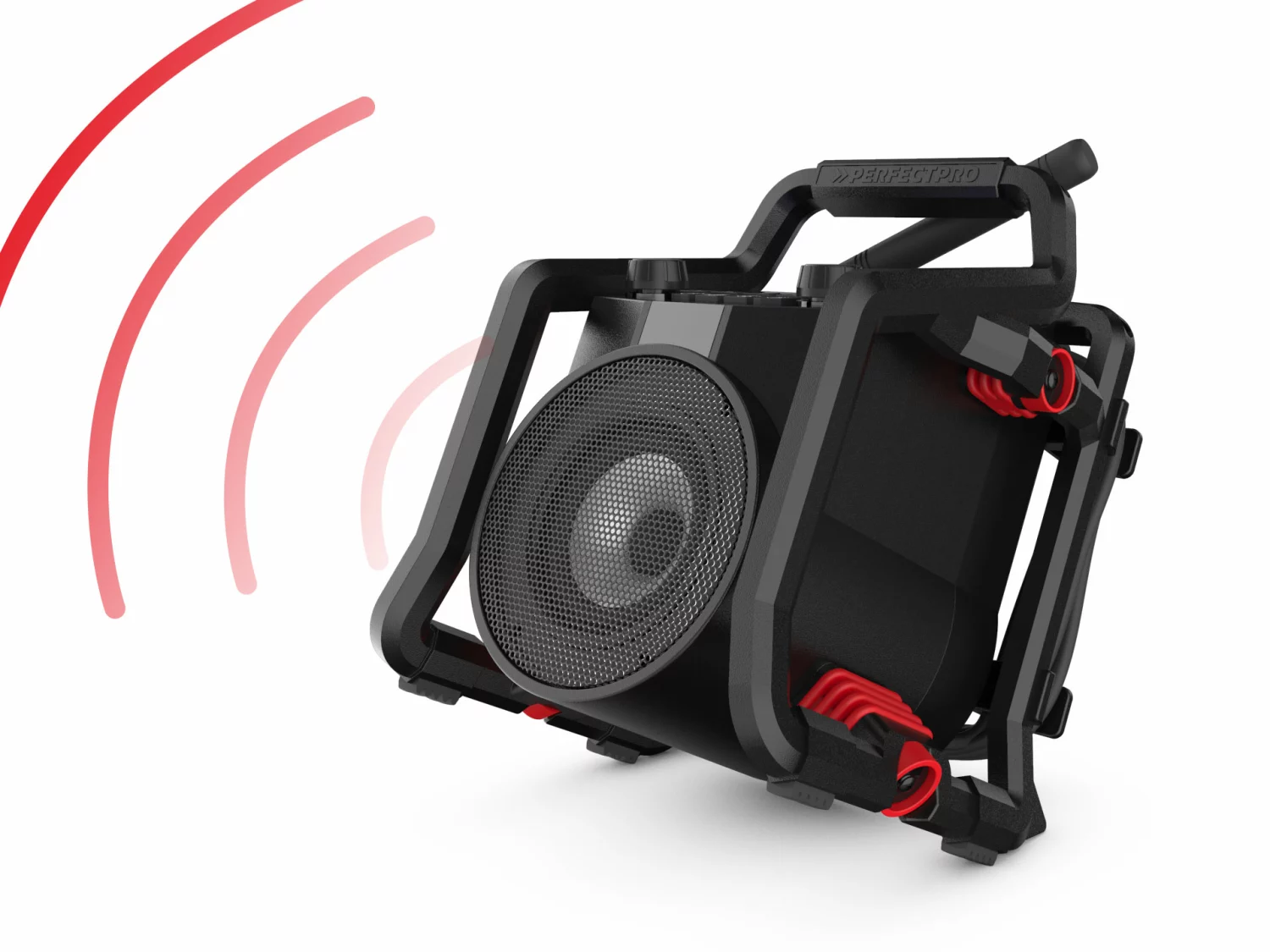 PerfectPro POWERPLAYER PP2 Bouwradio - FM RDS - DAB  - bluetooth - USB - AUX-In - Oplaadbaar (ingebouwde Lithium accu)