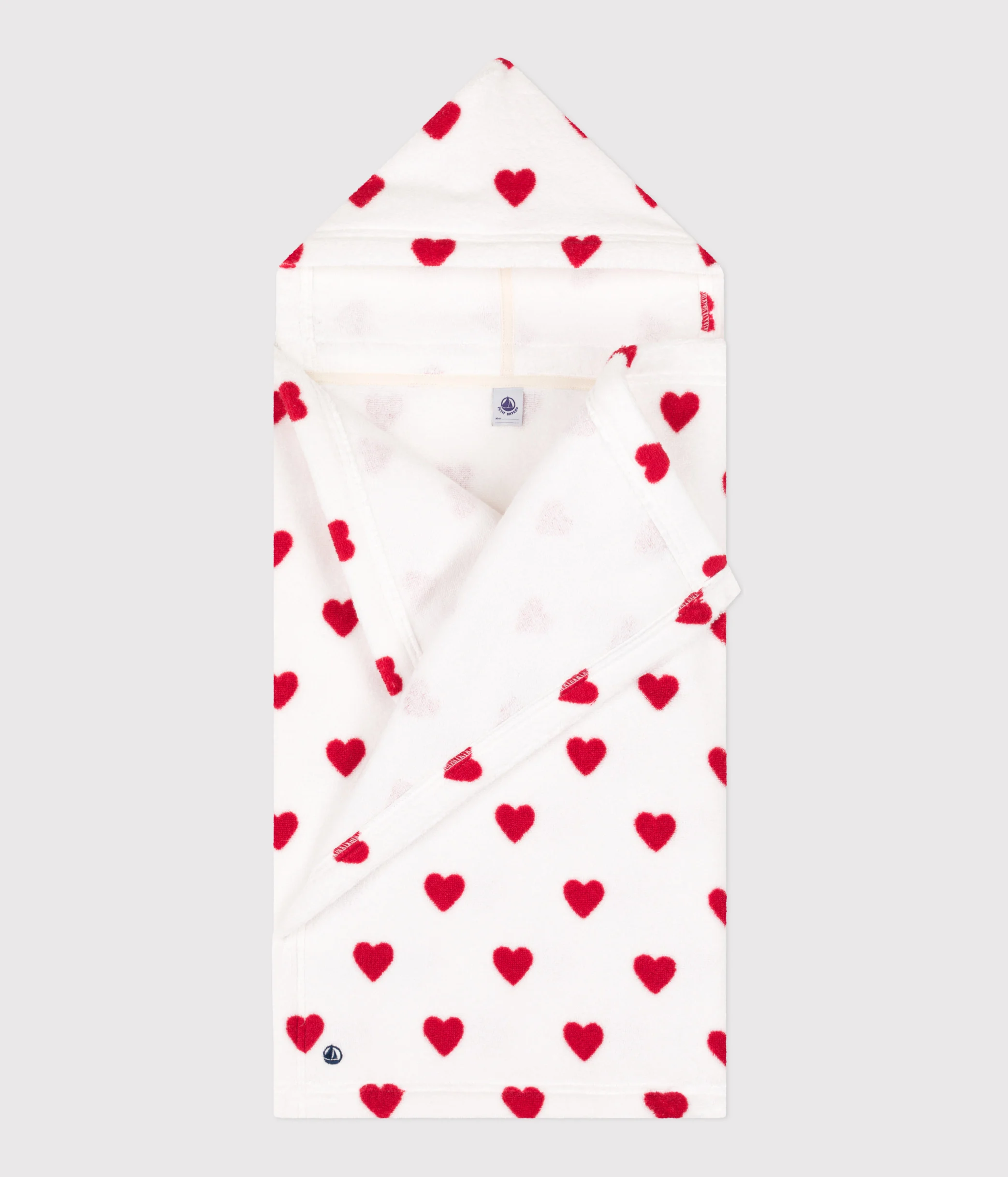 Cape de bain coeur en coton | Multicolore