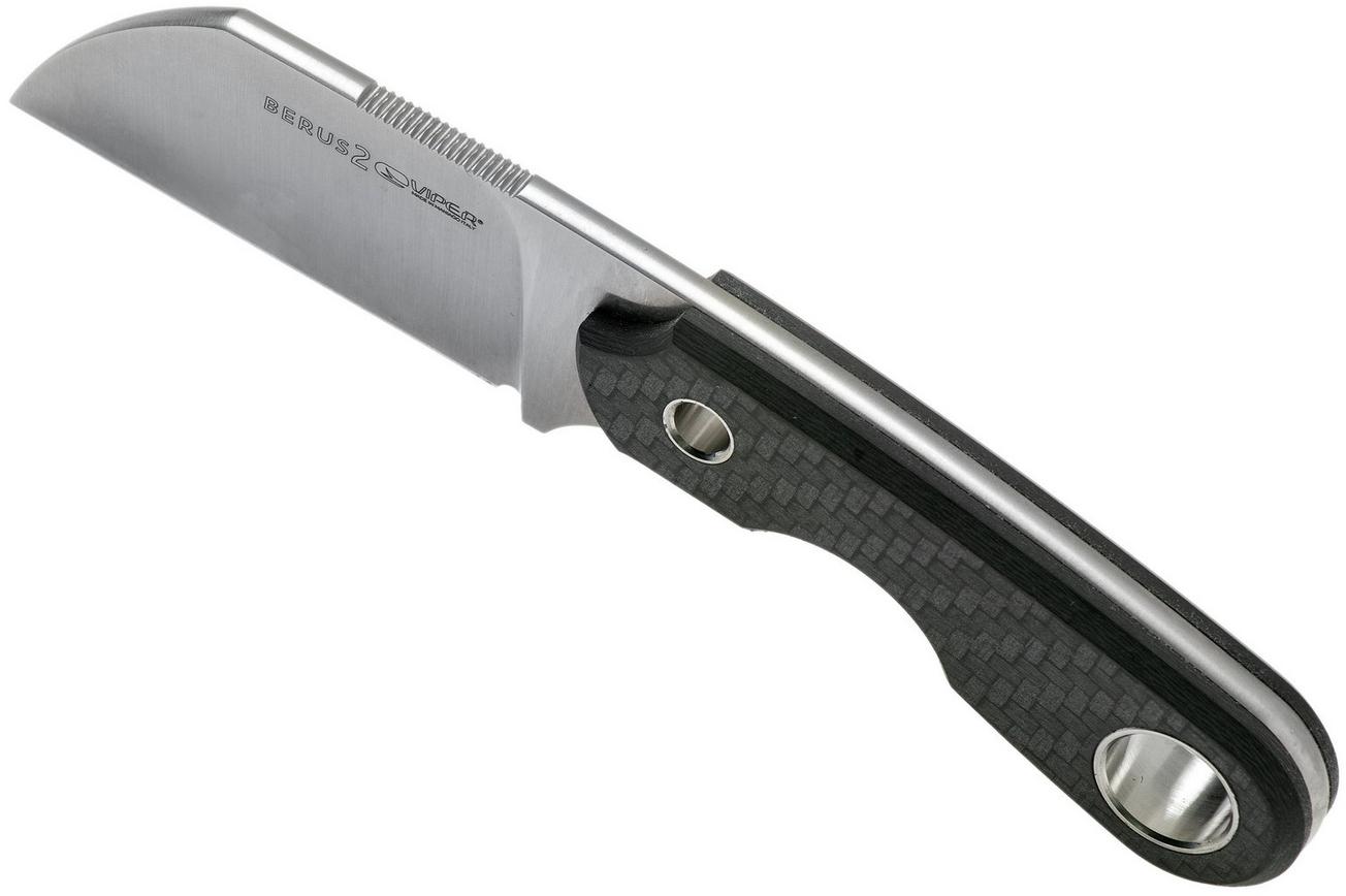 Viper Berus 2 VT4014FC M390 Satin, Carbon Fiber vaststaand mes, Rumici design