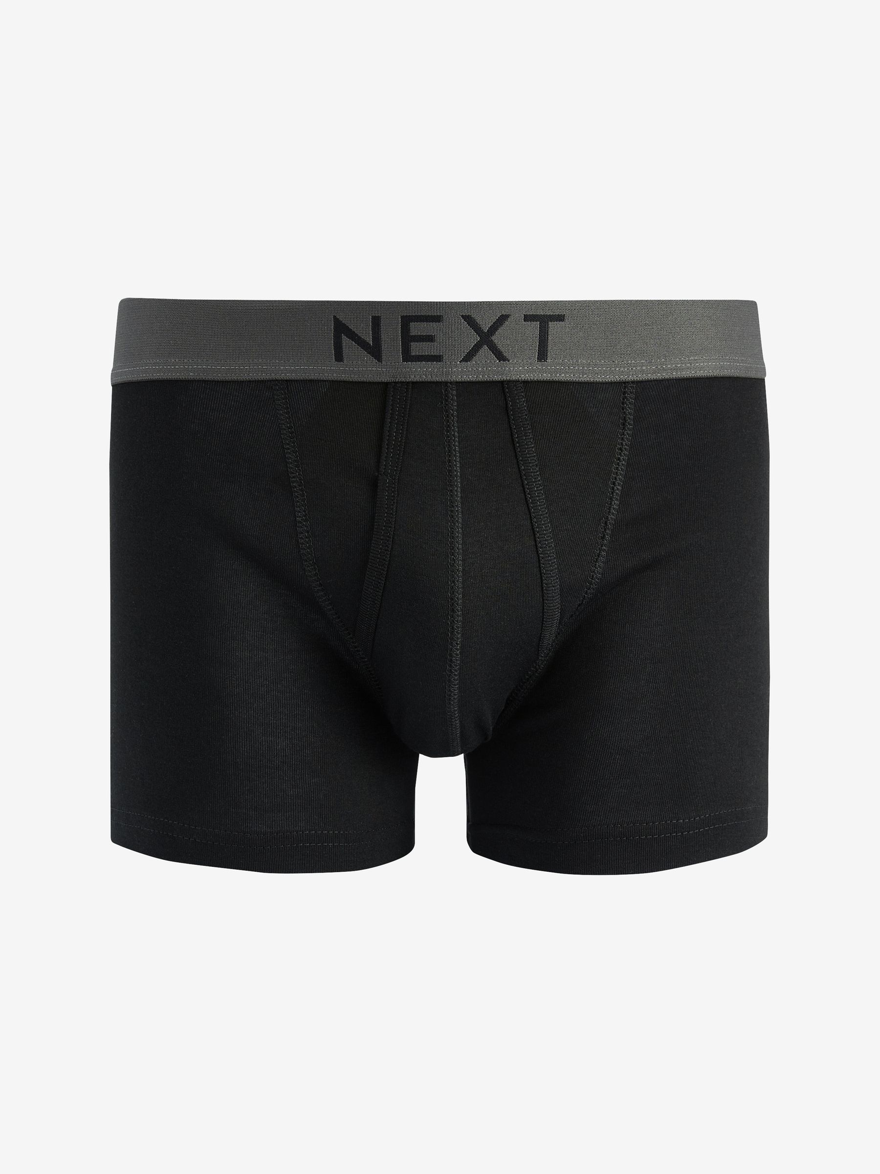 Zwart - Verpakking van 10 - A-frontboxershorts van 100% zuiver katoen
