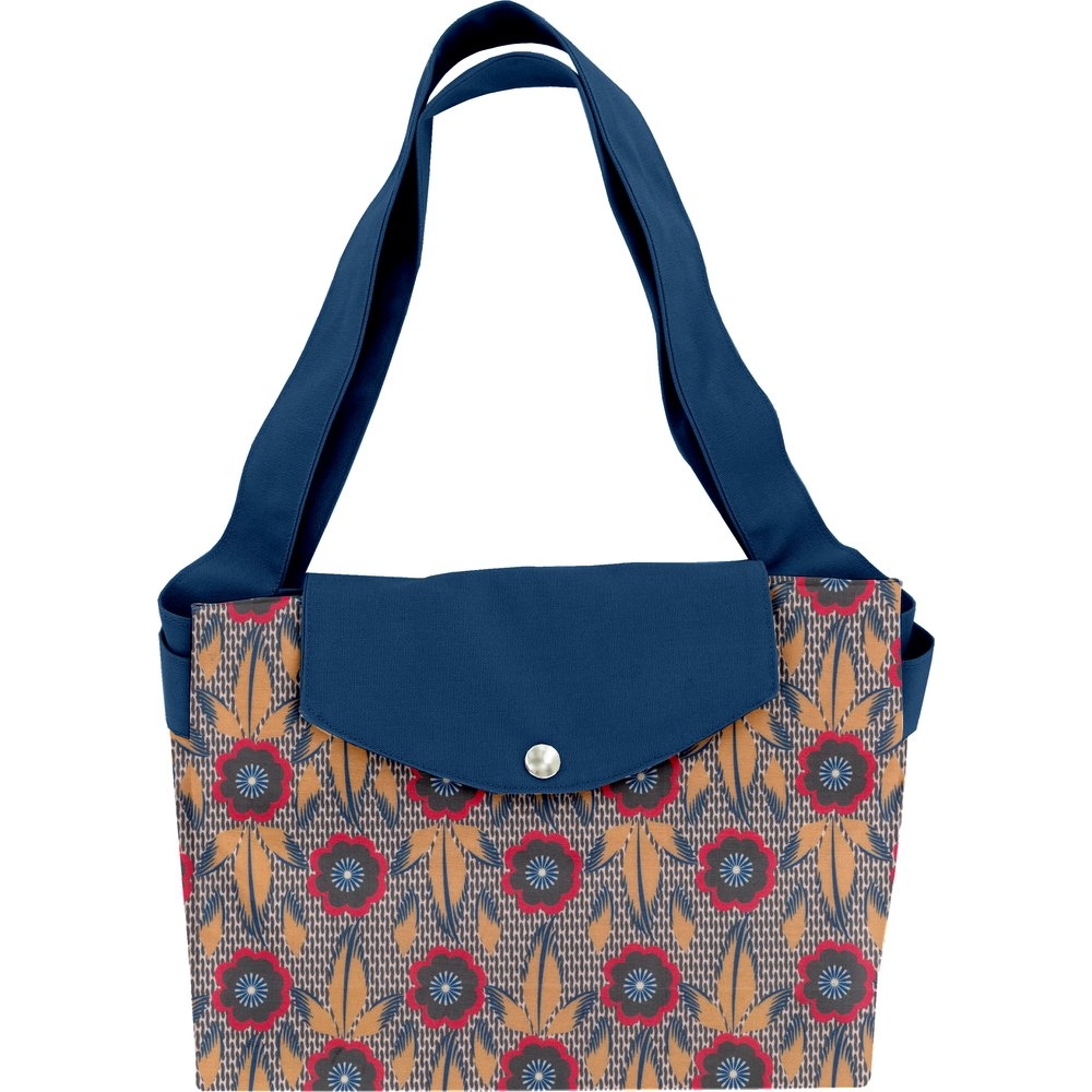 Grand Sac Cabas En Tissu Fleurs De Savane