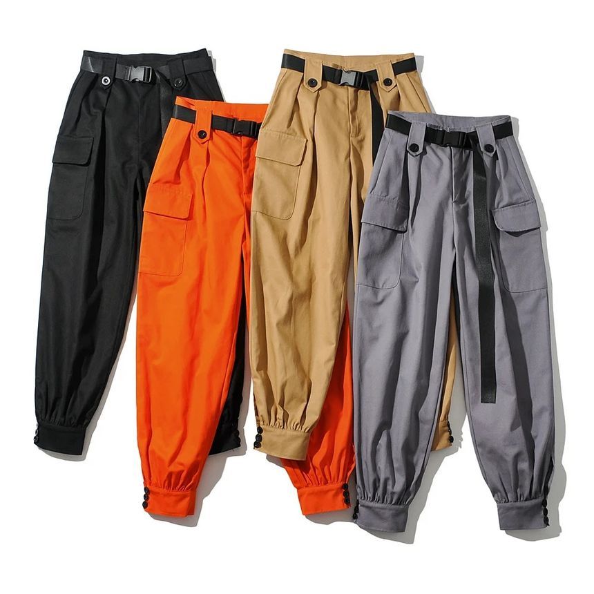 Opuscule - Hoge taille effen rechte broek