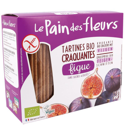 Le Pain Des Fleurs Krokante Bio Crackers Met Vijg Bio (150 gr)