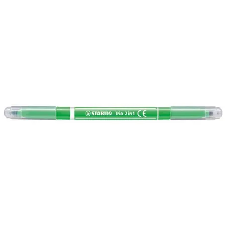 Filzstift und Fineliner in einem - STABILO Trio 2 in 1 - hellgrün