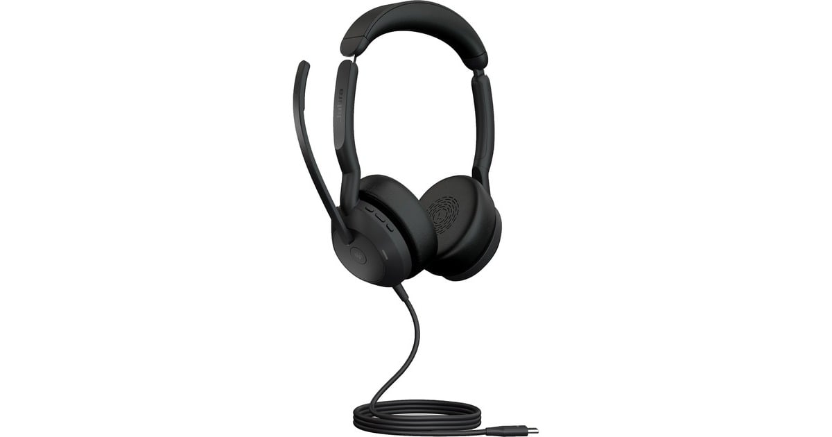 JabraJBR Evolve2 50 USB-C MS Stereo on-ear headset  (Zwart)