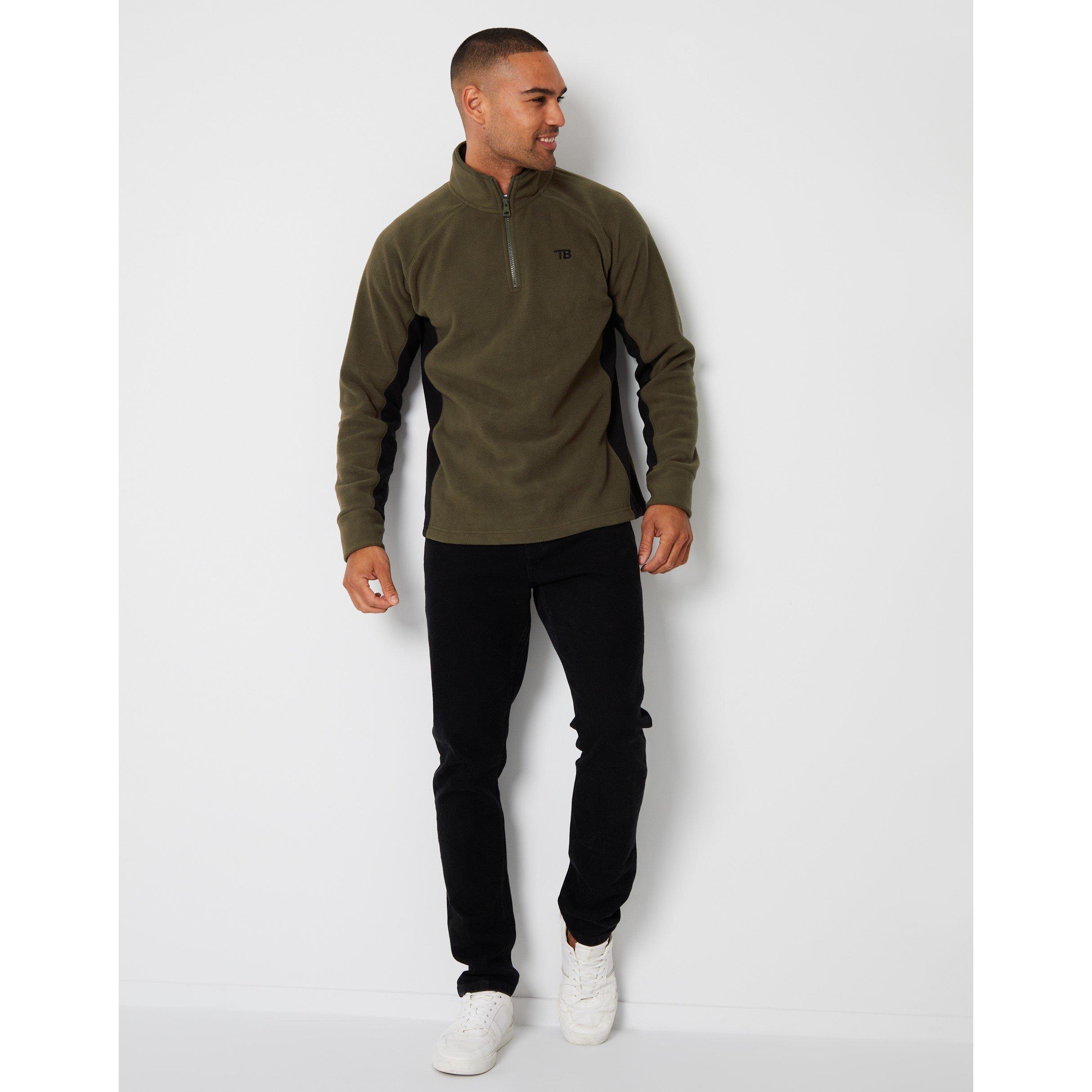 Threadbare Contrast Side Panel Fleece Top Mens