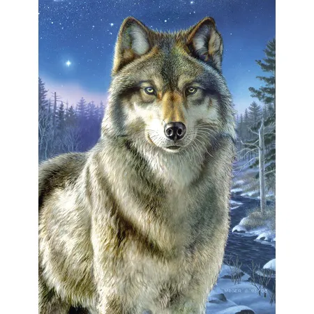 Mammut Malen nach Zahlen Artists Collection Wolf, klein