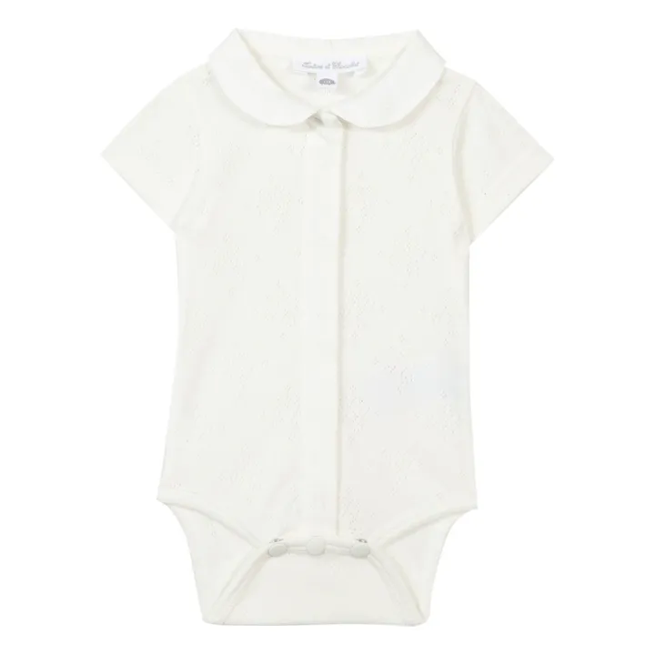 Tartine et Chocolat Body Coton Bio Ajouré | Ecru