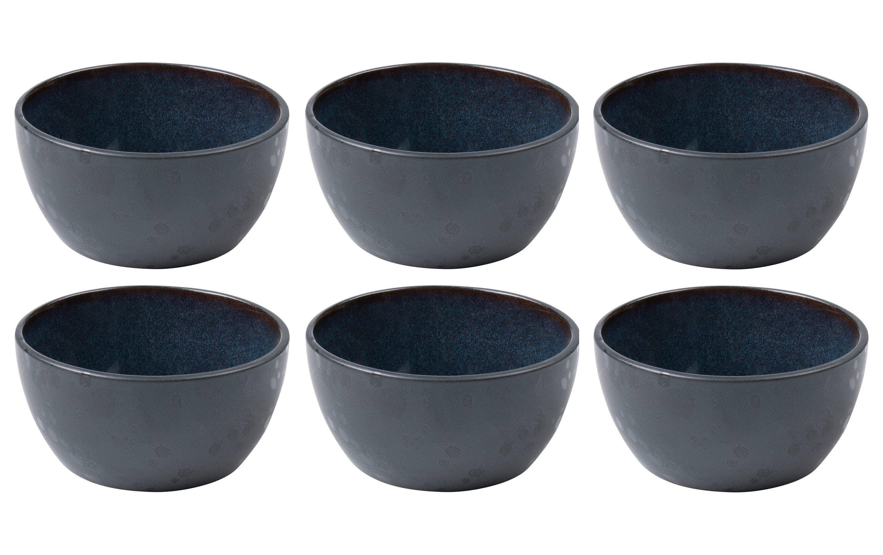 Snackschale 10 cm, 6 Stück, Schwarz/DunkelblauSchalen aus Steinzeug