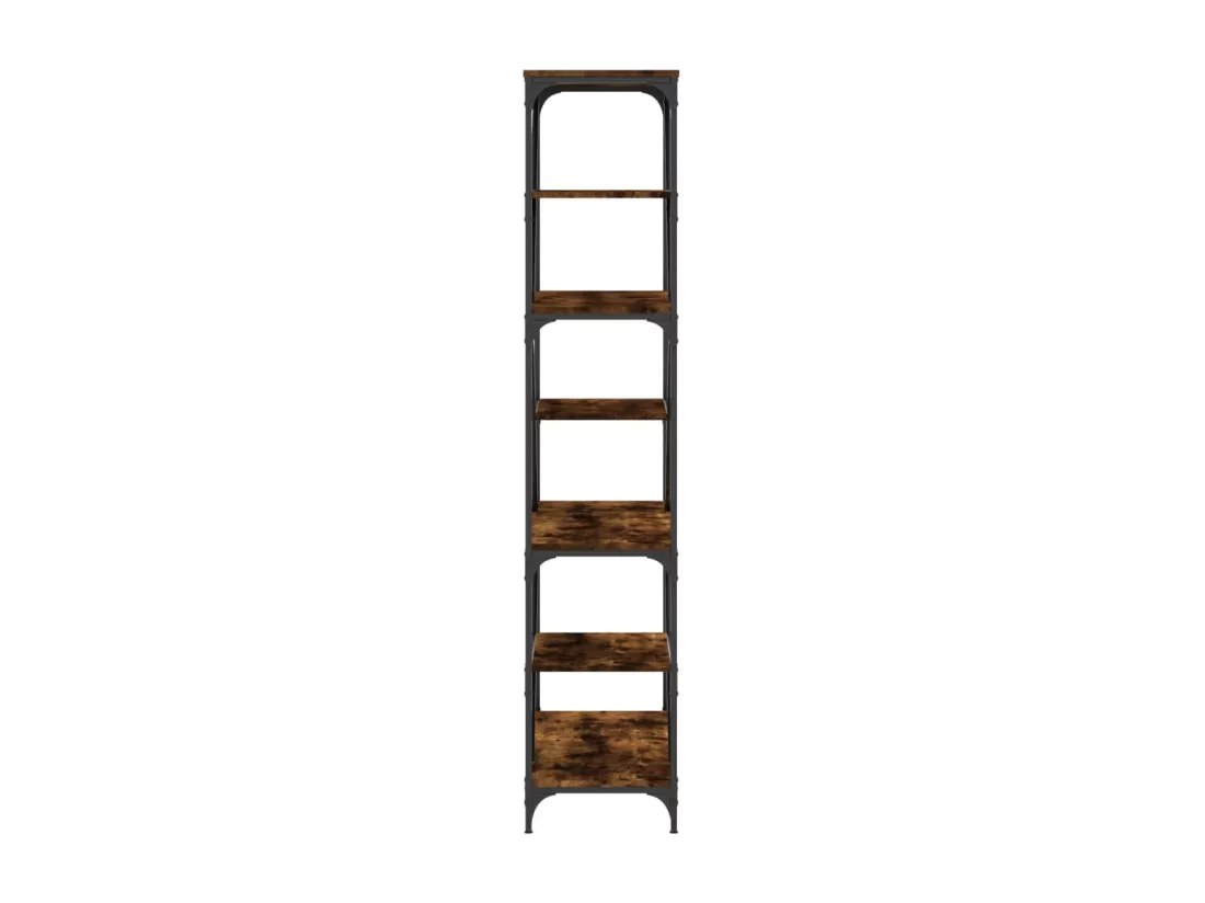 Bibliothèque chêne sonoma 91x36x176 cm bois ingénierie et acier