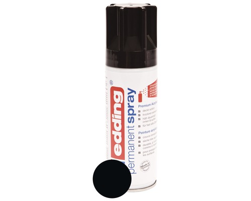 Edding Permanent Spray Diep Zwart Glanzend 200ml