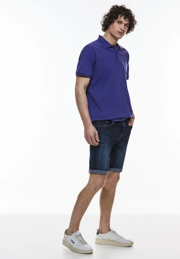 Regular Fit Jeans Shorts - dark blue wash