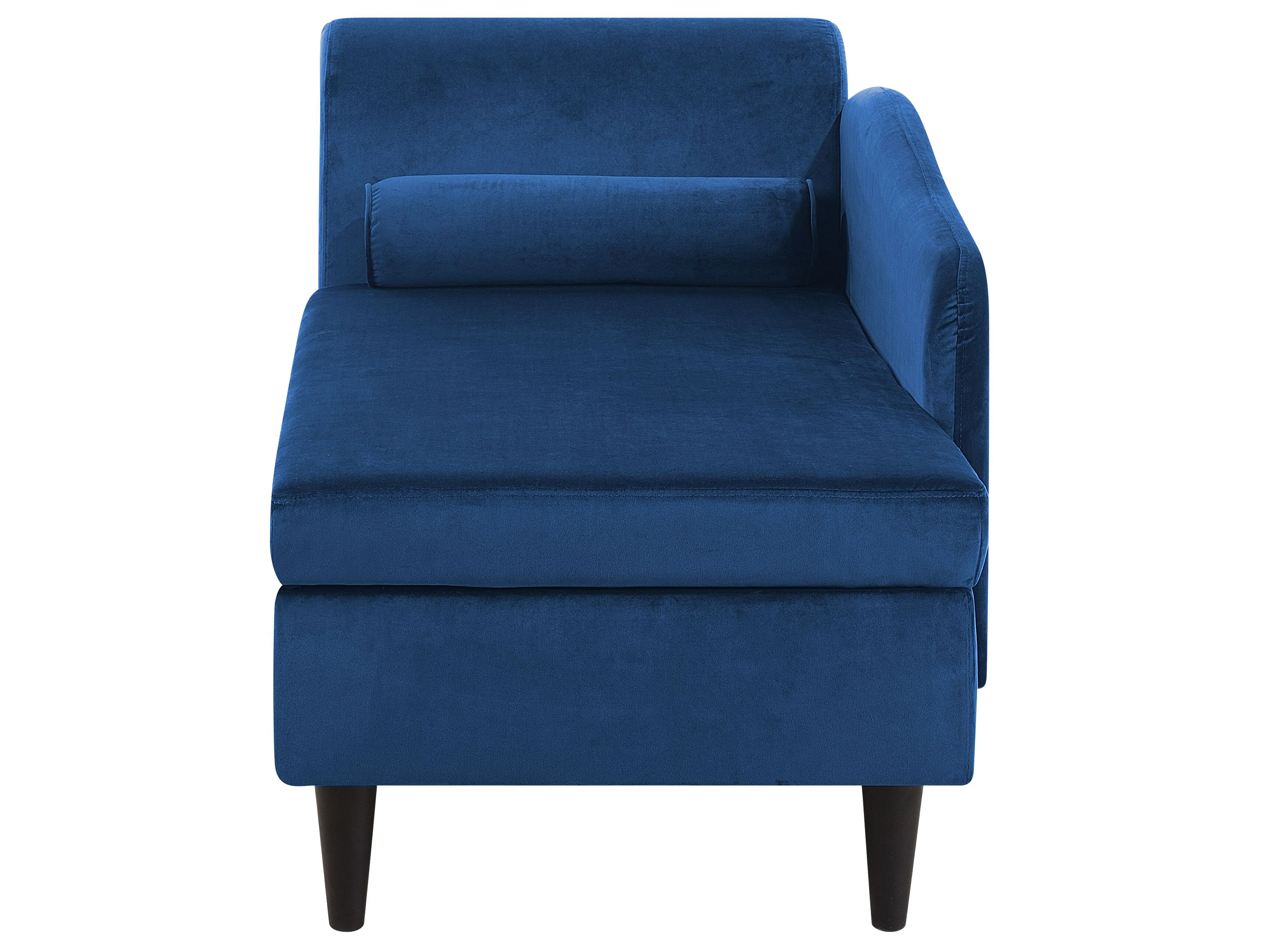 Linkszijdige chaise longue LUIRO Fluweel Marineblauw met opbergruimte