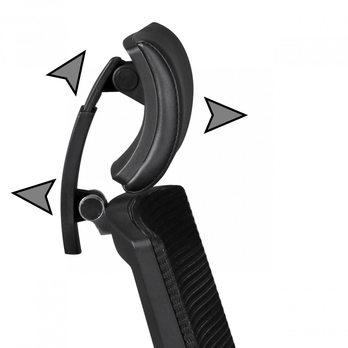 KADIMA DESIGN Chefsessel Lisse: Ergonomischer Bürostuhl, Netzrückenlehne, verstellbare Kopfstütze, Stoffbezug, Nylon-Fußkreuz.