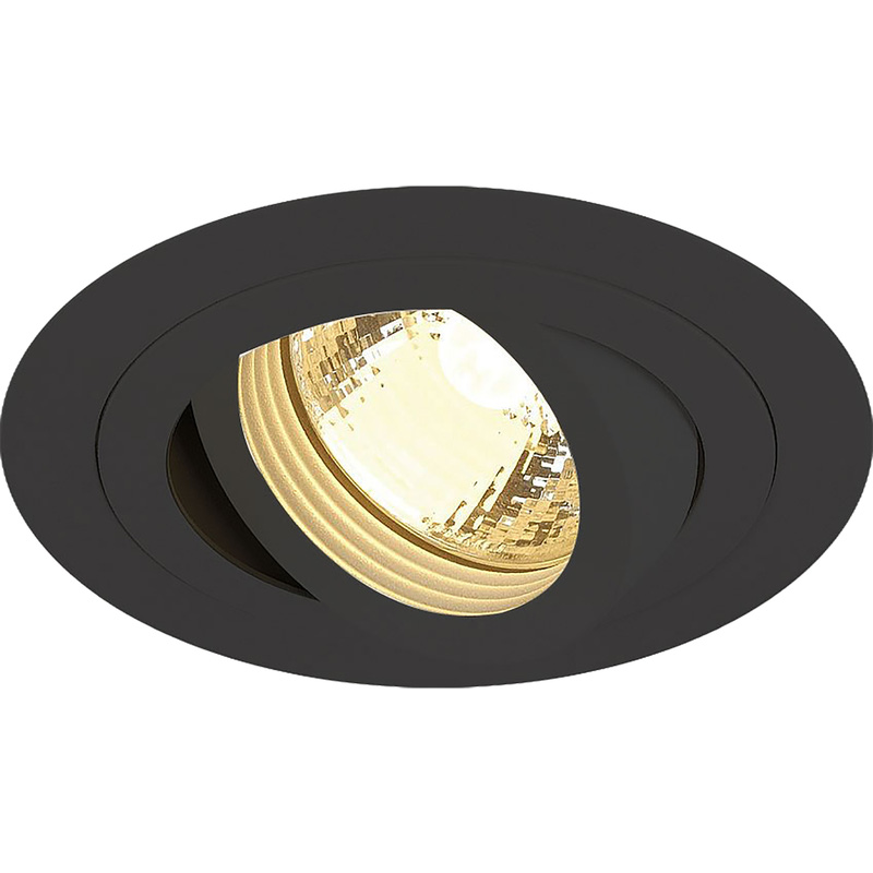 3-ring inbouwspot rond kantelbaar IP20 GU10/GU5.3 Zwart