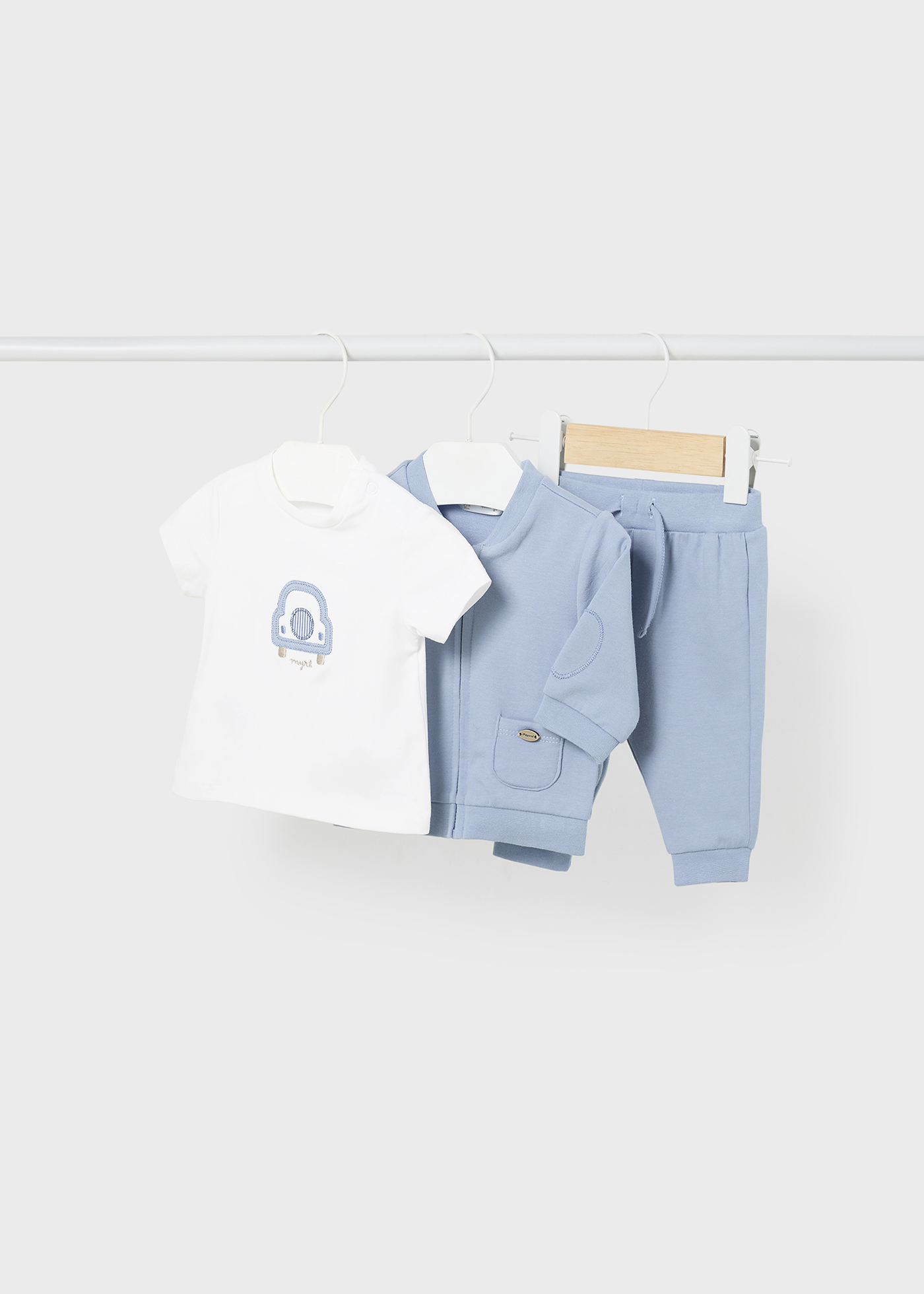 Conjunto de moletom de 3 peças Better Cotton para recém-nascidos, Crystal