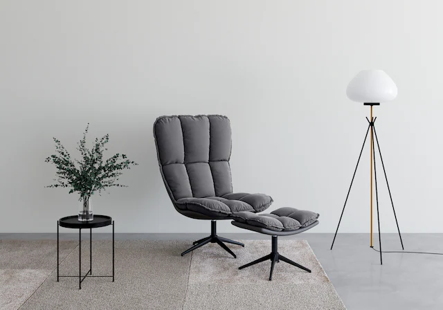 Home affaire Drehsessel »Seet, Polstersessel mit Hocker,« 2 Stk. tlg. 360° drehbar, Relaxsessel inkl. Hocker