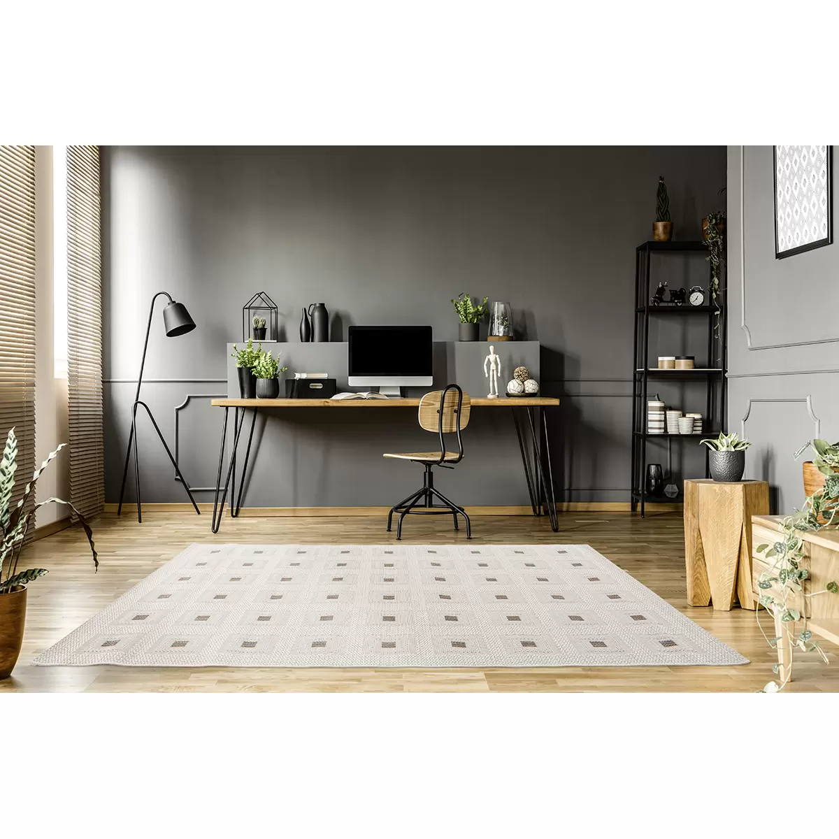 Flachwebteppich Iris beige,bunt