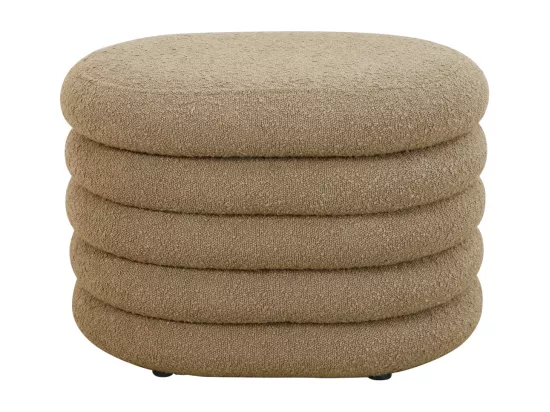 Pouf avec espace de rangement et revêtement en boucle