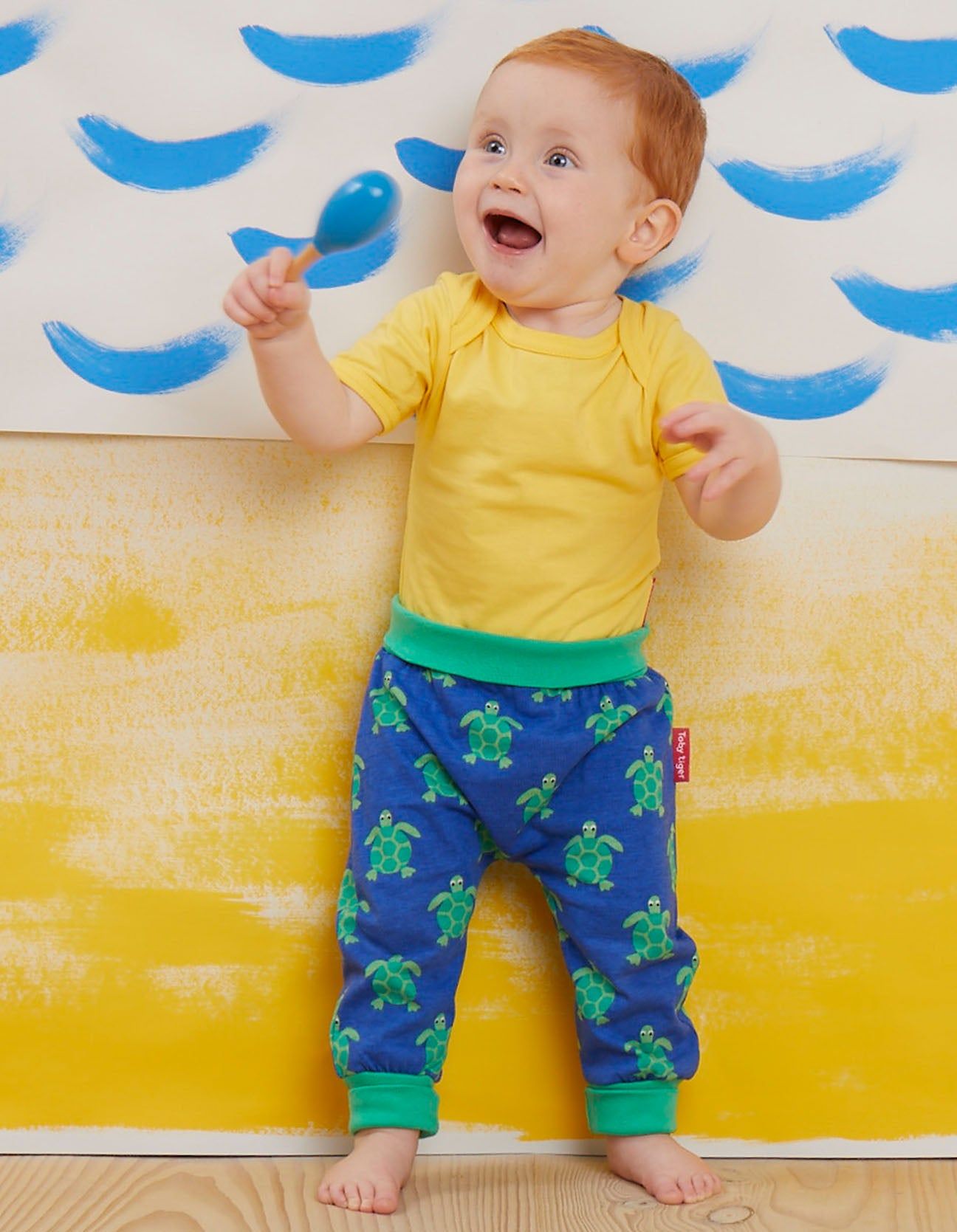 Toby Tiger Babyhose, Schildkröten-Applikation
