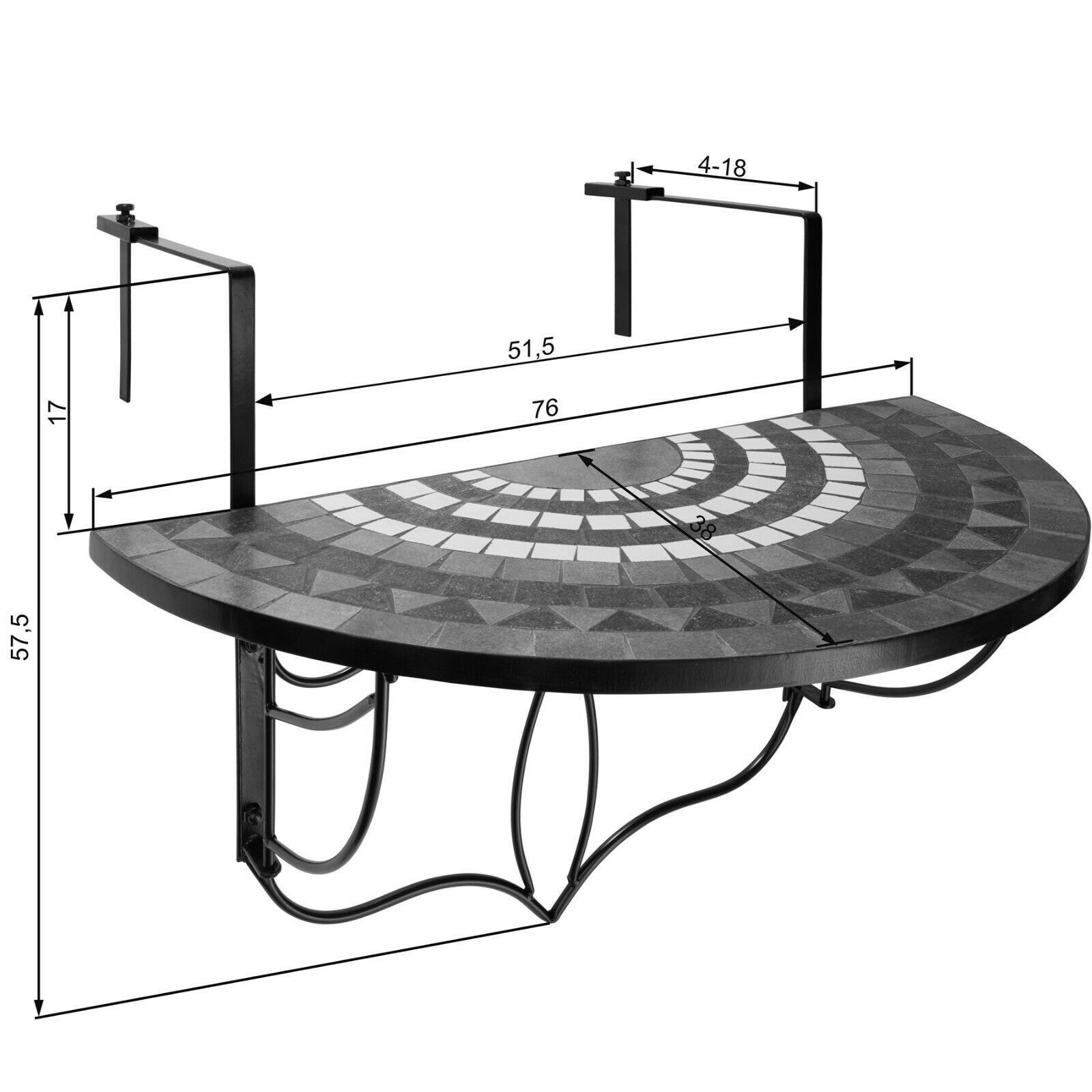 möbel direkt online Balkontisch zum Einhängen Tonio