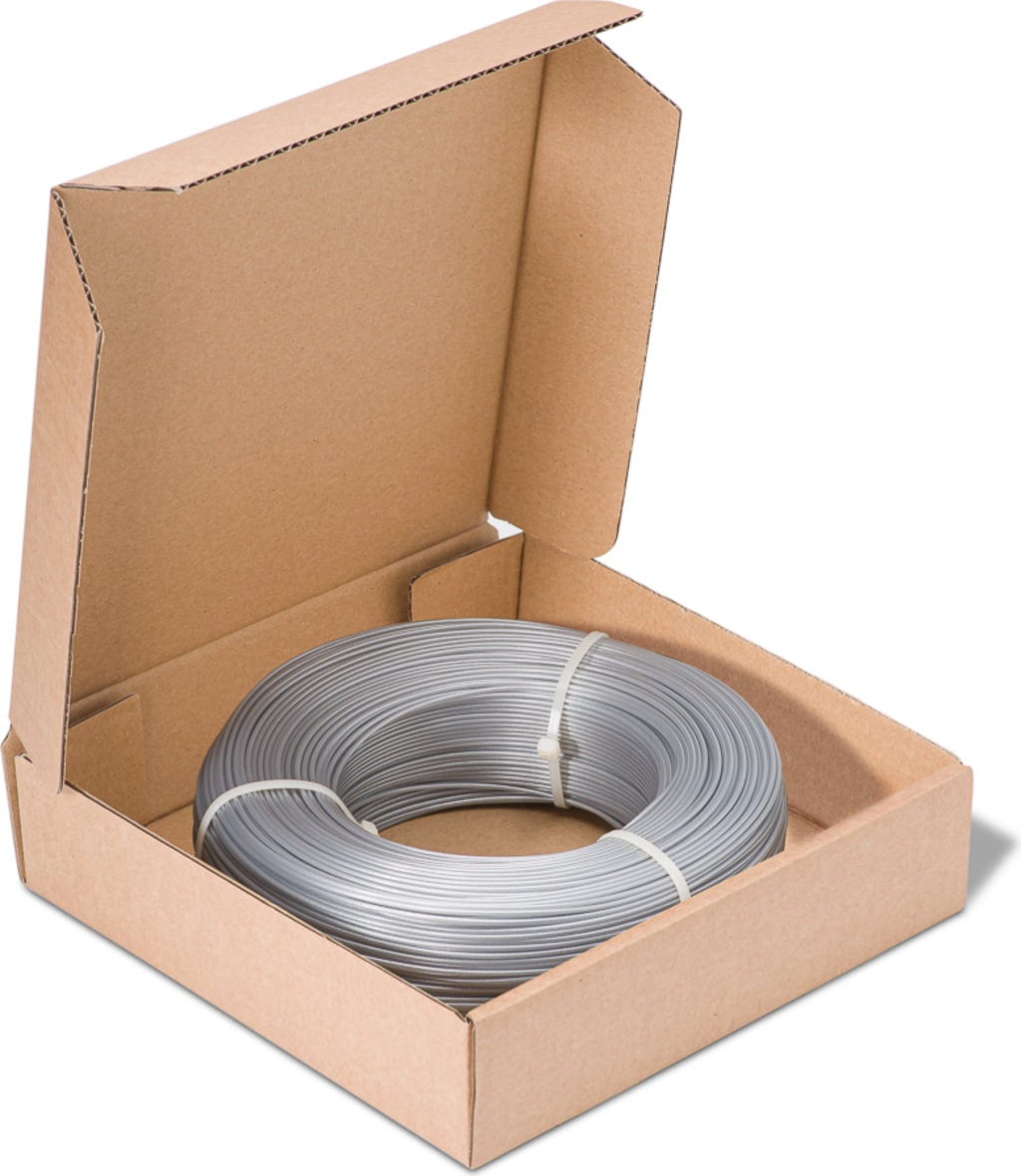 Fiberlogy  Refill Easy PET-G Silver, 1,75 mm (850 g)    Easy PET-G Refill für die Masterspool in Silber