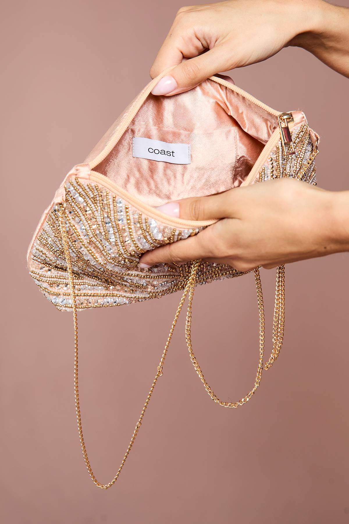 Coast Pochette Hannah Froncée Ornée De Strass